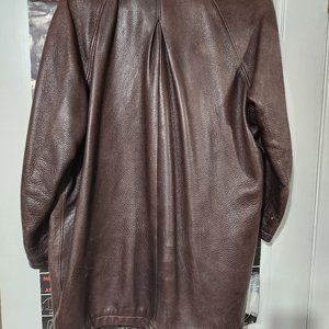 Roots, Women's Size Medium, Brown - Leather Coat (Retro)
